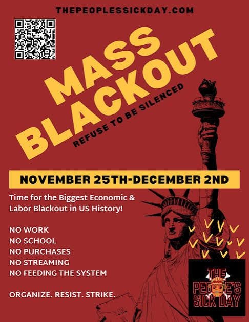 Solidarity Action: Blackout the System