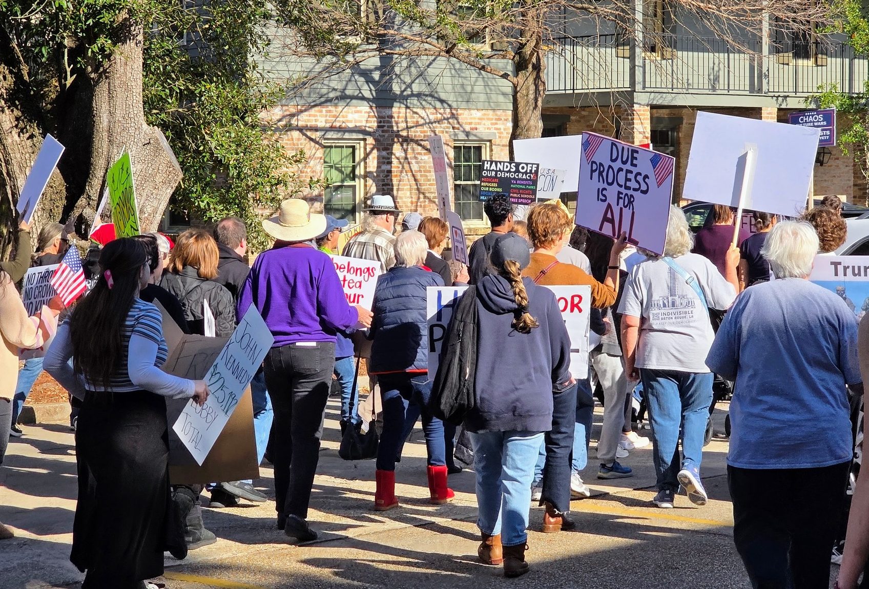 Indivisible Baton Rouge participates in “Free America” walkout