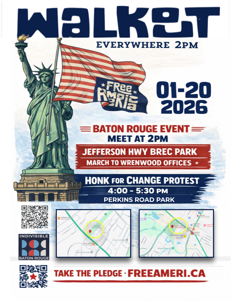 “Walk Out, Walk In” with Indivisible Baton Rouge