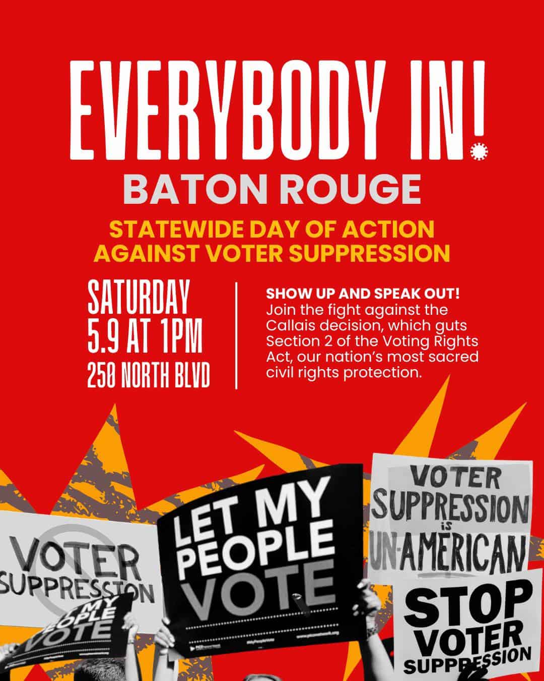 Everybody IN! Baton Rouge: Statewide Day of Action Against Voter Suppression