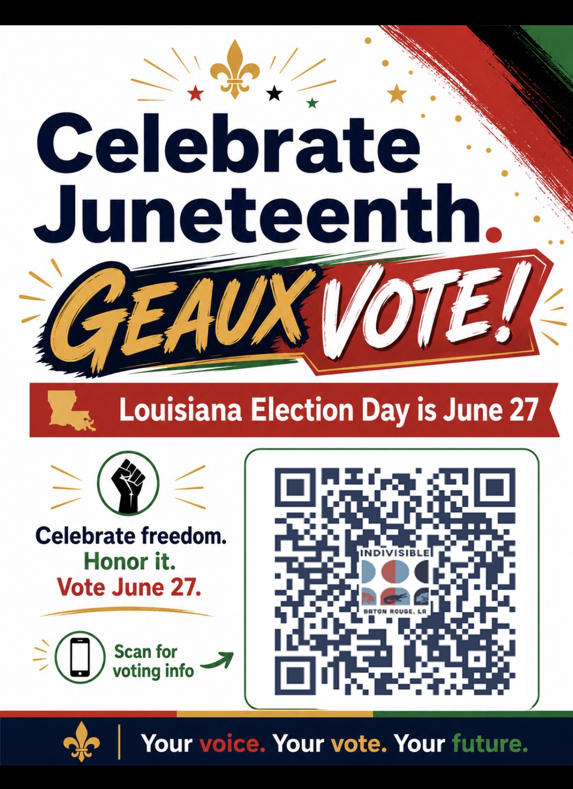 Celebrate Juneteenth and Geaux Vote